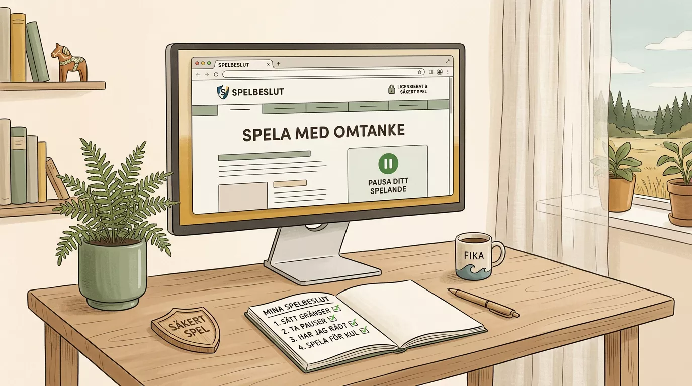 Översikt över val, kontrollpunkter och ansvar vid spelbeslut